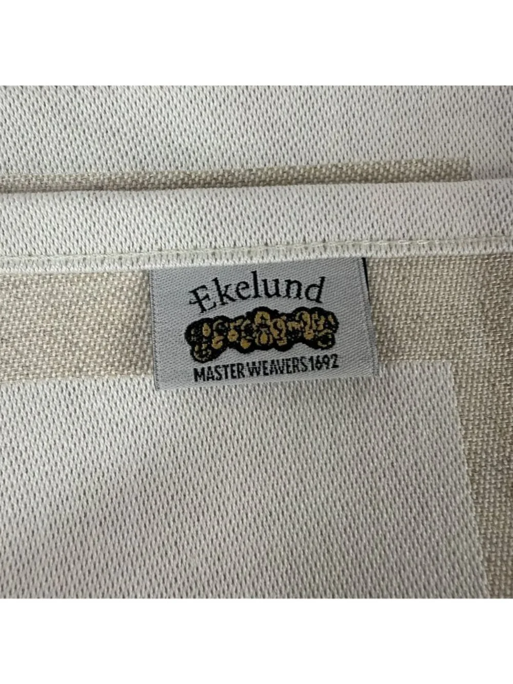 Ekelund Beige Sea Life Cotton Linen Table Runner 15 x 26 Neutrals